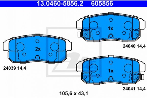 Ate Σετ τακάκια, Δισκόφρενα - 13.0460-5856.2