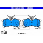 Ate Σετ τακάκια, Δισκόφρενα - 13.0460-5869.2