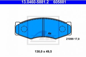 Ate Σετ τακάκια, Δισκόφρενα - 13.0460-5881.2