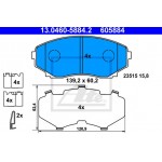 Ate Σετ τακάκια, Δισκόφρενα - 13.0460-5884.2