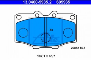 Ate Σετ τακάκια, Δισκόφρενα - 13.0460-5935.2
