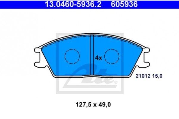 Ate Σετ τακάκια, Δισκόφρενα - 13.0460-5936.2