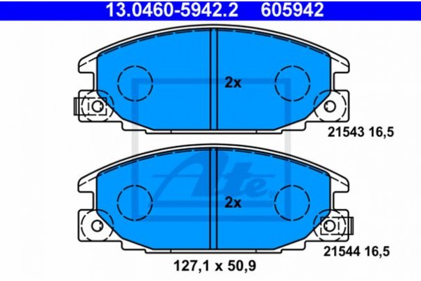 Ate Σετ τακάκια, Δισκόφρενα - 13.0460-5942.2