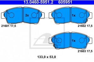 Ate Σετ τακάκια, Δισκόφρενα - 13.0460-5951.2