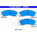 Ate Σετ τακάκια, Δισκόφρενα - 13.0460-5958.2