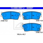 Ate Σετ τακάκια, Δισκόφρενα - 13.0460-5967.2