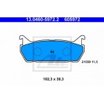 Ate Σετ τακάκια, Δισκόφρενα - 13.0460-5972.2