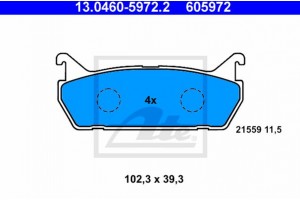 Ate Σετ τακάκια, Δισκόφρενα - 13.0460-5972.2