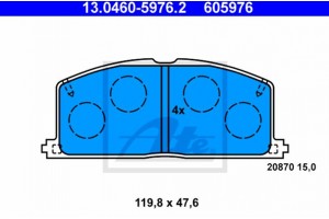Ate Σετ τακάκια, Δισκόφρενα - 13.0460-5976.2