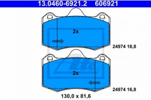 Ate Σετ τακάκια, Δισκόφρενα - 13.0460-6921.2