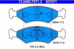 Ate Σετ τακάκια, Δισκόφρενα - 13.0460-7071.2