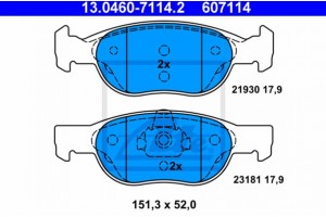 Ate Σετ τακάκια, Δισκόφρενα - 13.0460-7114.2