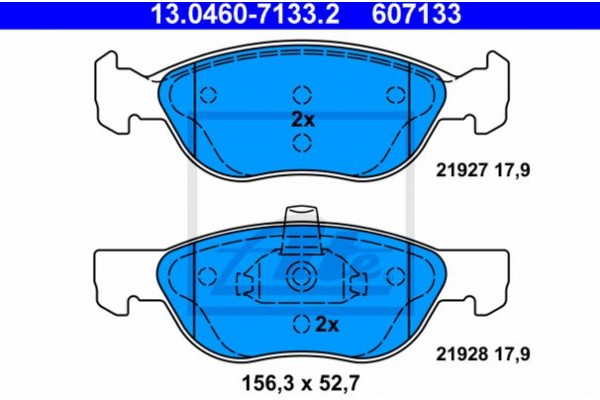 Ate Σετ τακάκια, Δισκόφρενα - 13.0460-7133.2