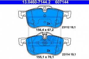 Ate Σετ τακάκια, Δισκόφρενα - 13.0460-7144.2