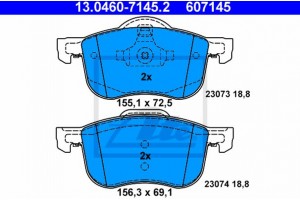 Ate Σετ τακάκια, Δισκόφρενα - 13.0460-7145.2
