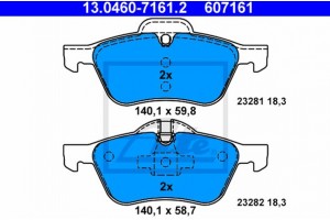 Ate Σετ τακάκια, Δισκόφρενα - 13.0460-7161.2