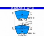 Ate Σετ τακάκια, Δισκόφρενα - 13.0460-7191.2