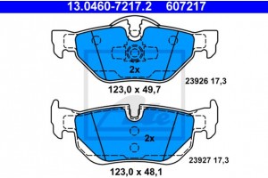 Ate Σετ τακάκια, Δισκόφρενα - 13.0460-7217.2