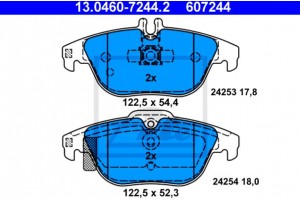 Ate Σετ τακάκια, Δισκόφρενα - 13.0460-7244.2