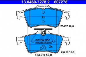 Ate Σετ τακάκια, Δισκόφρενα - 13.0460-7278.2