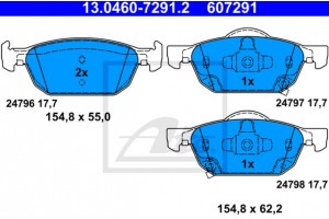 Ate Σετ τακάκια, Δισκόφρενα - 13.0460-7291.2