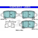 Ate Σετ τακάκια, Δισκόφρενα - 13.0470-2615.2