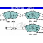 Ate Σετ τακάκια, Δισκόφρενα - 13.0470-2734.2