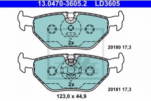 Ate Σετ τακάκια, Δισκόφρενα - 13.0470-3605.2