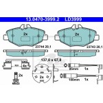 Ate Σετ τακάκια, Δισκόφρενα - 13.0470-3999.2 Ate Σετ τακάκια, Δισκόφρενα - 13.0470-3999.2