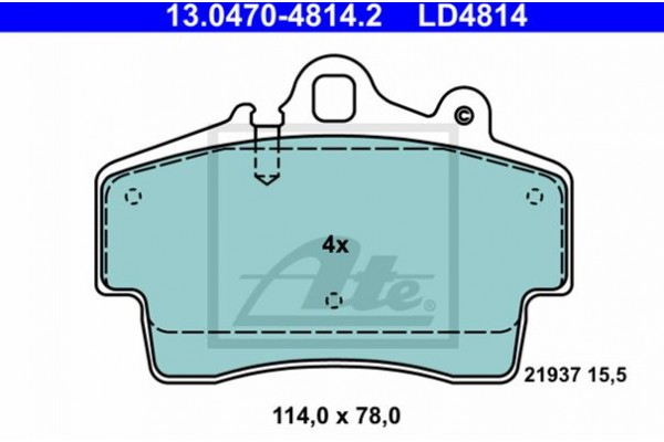 Ate Σετ τακάκια, Δισκόφρενα - 13.0470-4814.2