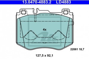 Ate Σετ τακάκια, Δισκόφρενα - 13.0470-4883.2
