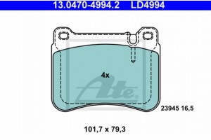 Ate Σετ τακάκια, Δισκόφρενα - 13.0470-4994.2