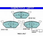 Ate Σετ τακάκια, Δισκόφρενα - 13.0470-7117.2