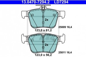 Ate Σετ τακάκια, Δισκόφρενα - 13.0470-7294.2