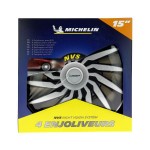 Michelin Σετ Τάσια Αυτοκινήτου Kendo 4τμχ 15" Ασημί/Μαύρο (009026)