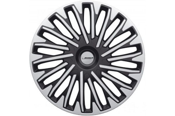 Michelin Σετ Τάσια Αυτοκινήτου Soho 4τμχ 15" Ασημί/Μαύρο (009029)