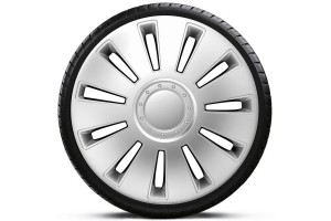 4Racing Σετ Τάσια Αυτοκινήτου Silverstone 4τμχ 15" Ασημί (150126)