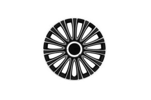 4Racing Σετ Τάσια Αυτοκινήτου Lemans 4τμχ 14" Μαύρο-Ασημί (140650)