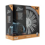 Xl Cover Σετ Τάσια Αυτοκινήτου 4τμχ 14" Ασημί (550350)