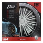 Xl Cover Σετ Τάσια Αυτοκινήτου 4τμχ 16" Ασημί (550352)