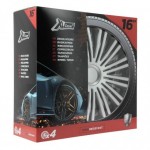 Xl Cover Σετ Τάσια Αυτοκινήτου 4τμχ 16" Ασημί (550352)