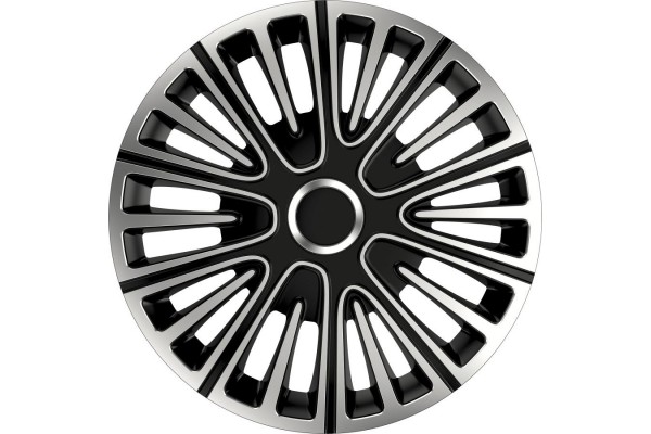 Xl Cover Σετ Τάσια Αυτοκινήτου 4τμχ 16" Ασημί/Μαύρο (550355)