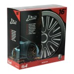 Xl Cover Σετ Τάσια Αυτοκινήτου 4τμχ 16" Ασημί/Μαύρο (550355)