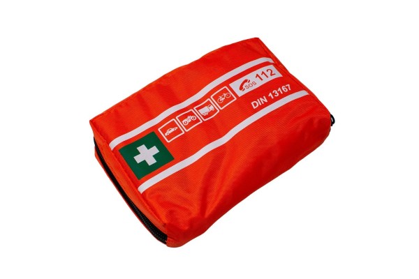 Φαρμακείο Αυτοκινήτου Τσαντάκι PK-MOT Mini DIN 13167 με εξοπλισμό κατάλληλο για πρώτες βοήθειες