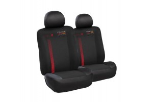 Red Bull Oracle Μπροστινά Καλύμματα Αυτοκινήτου 6τμχ Πολυεστερικά/Pvc Paris Μαύρα/Κόκκινα (0310370)