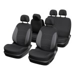 Xl Cover Σετ Καλύμματα Αυτοκινήτου 9τμχ Πολυεστερικά Μαύρα/Γκρι (167004)