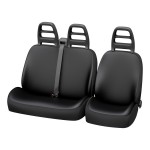 Xl Cover Μπροστινά Καλύμματαεπαγγελματικού Αυτοκινήτου Αδιάβροχα 2μχ Δερματίνη Μαύρα(167006)