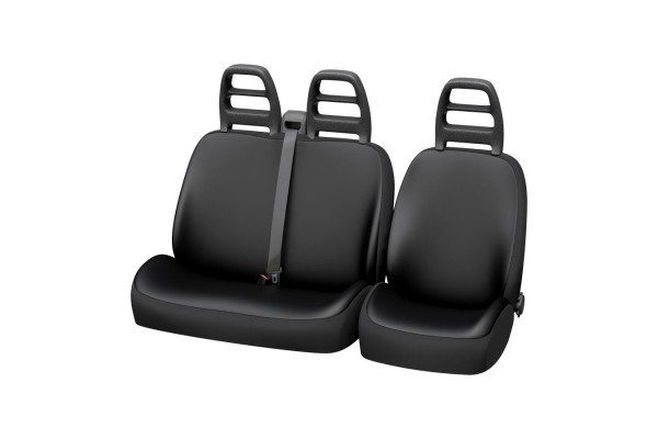 Xl Cover Μπροστινά Καλύμματαεπαγγελματικού Αυτοκινήτου Αδιάβροχα 2μχ Δερματίνη Μαύρα(167006)