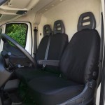 Xl Cover Μπροστινά Καλύμματαεπαγγελματικού Αυτοκινήτου Αδιάβροχα 2μχ Δερματίνη Μαύρα(167006)