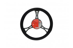 Carpoint Κάλυμμα Τιμονιού Black Velvet Μαύρο 38cm (2510075)